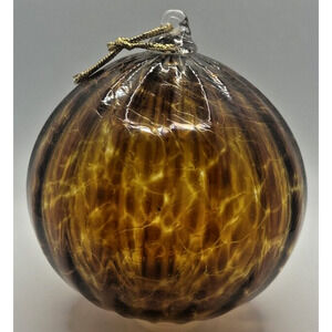 Vintage‎ Art Glass Swirl Brown Ornament U258/10